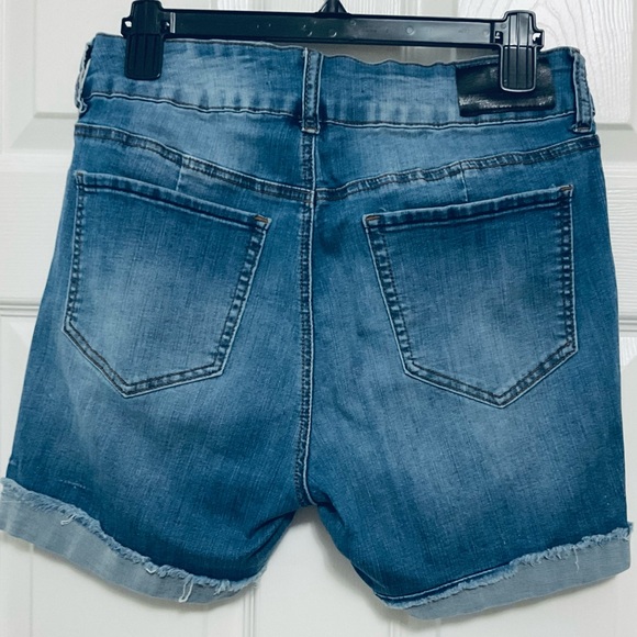 Blue Distressed Denim Shorts - Picture 2 of 8